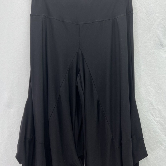 John Mark Pants Medium Black Gaucho Culotes Wide Leg High Waist Comfort Stretch - Picture 5 of 15